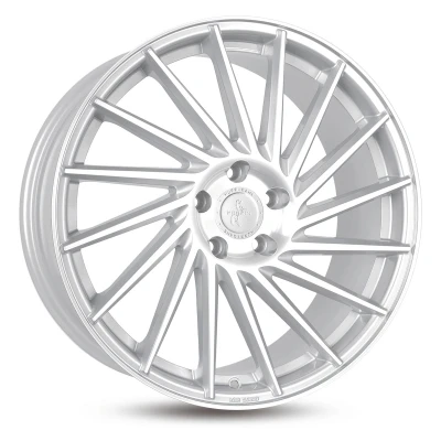 Abbildung von KESKIN 5 loch 18Zoll 112mm Alufelge KT17 Hurricane silber Front poliert KT178018511230SFP Felge