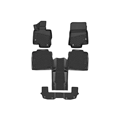 Abbildung von ELEMENT Passgenaue Premium 3D Gummimatten Fussmatten passend für Mercedes Benz GLS, Mk2 (X167), 2019 2024, 6 Sitze, 4 TLG, Schwarz