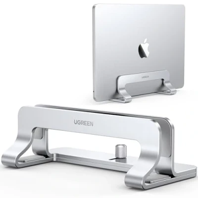 Abbildung von UGREEN Vertikaler Laptop Ständer Aluminium 3 Slot Vertikal Stand MacBook Platzsparende Halterung für Pro/Air, iPad, Huawei, Surface, Dell, HP, Lenovo und andere