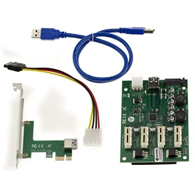 Abbildung von KALEA INFORMATIQUE Erweiterungsplatte zur Konvertierung eines PCI Express x1 Anschlusses in 4 PCIe Anschlüsse mit Chipsatz ASM1184e.
