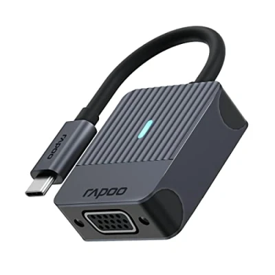 Abbildung von Rapoo UCA 1003 USB C Adapter, auf VGA, Grau Adapter zu 15 cm