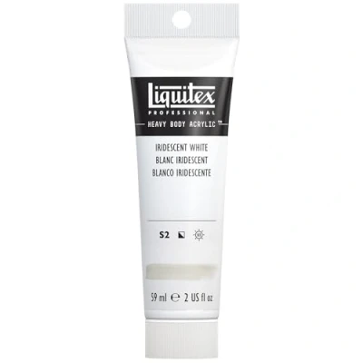Abbildung von Liquitex 1045238 Professional Heavy Body Acrylfarbe in Künstlerqualität mit ausgezeichneter Lichtechtheit buttriger Konsistenz, 59ml Tube Irisierendes Weiss
