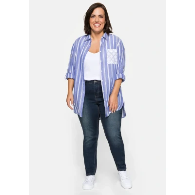 Abbildung von Sheego Jeans Skinny Fit, Damen, Größe: 40, Dark blue denim