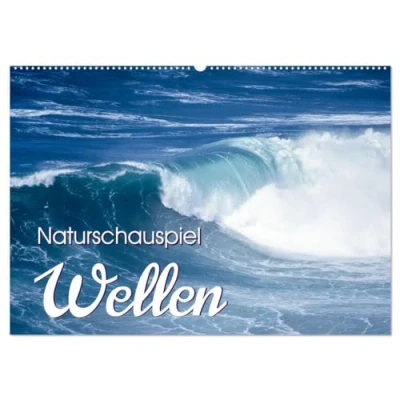 Abbildung von Naturschauspiel Wellen (Wandkalender 2025 DIN A2 quer), CALVENDO Monatskalender