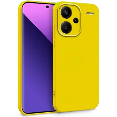 Abbildung von MyGadget Hülle für Xiaomi Redmi Note 13 Pro Plus 5G Zweilagige Handyhülle mit Kameraschutz Cover Innenfutter &amp; Silikon außen Gelb