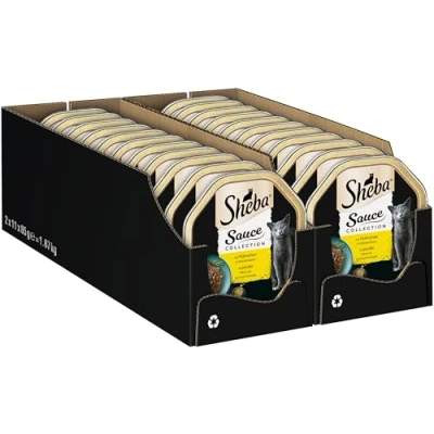 Abbildung von SHEBA Schale Nassfutter für Katzen Sauce Collection mit Hühnchen in Kräutersauce 2 x 11 85g
