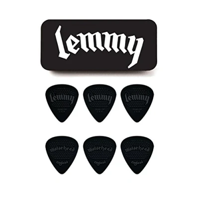 Abbildung von JIM DUNLOP Plektrum Motörhead Lemmy, Schachtel aus Metall mit 6 Stück, Stark, Schwarz