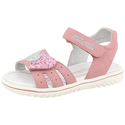 Abbildung von TOM TAILOR Sandale, Festtagsschuh, Klettschuh, Sommerschuh mit Glitzer Herzen