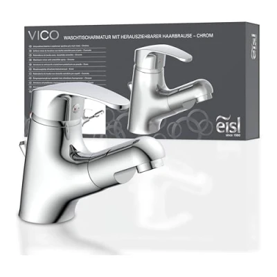 Abbildung von Eisl Badarmatur &quot;VICO&quot;, mit Zugstange, Wasserhahn Ablaufgarnitur, Mischbatterie, Chrom