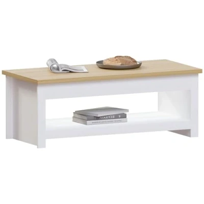 Abbildung von Vida Designs Arlington Couchtisch, Holzwerkstoff, weiß, H 40.5 x W 105 D 47 cm