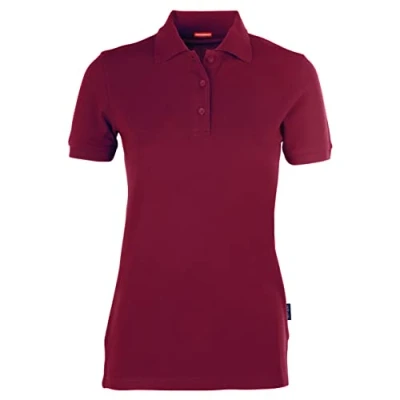 Abbildung von HRM Damen Heavy Performance Polo, bordeaux, Gr. 4XL I Premium Polo Shirt Basic Polohemd bis 60C waschbar Hochwertige &amp; nachhaltige Oberteile Workwear