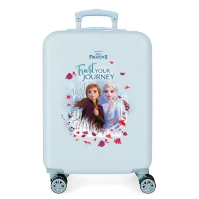 Abbildung von Disney mp 7362 Frozen Die Eiskönigin Trust your journey Kabinenkoffer Blau 32x55x20. cms,Hartschalen ABS Kombinationsschloss 32L 2,5Kgs 4 Doppelräder Handgepäck