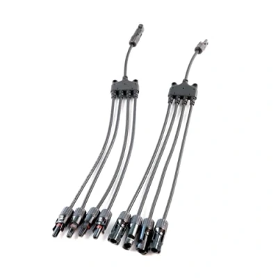 Abbildung von Offgridtec® 4 fach Abzweigbuchsen T Stecker Solarstecker inkl. 20cm 6mm² Kabelverlängerung