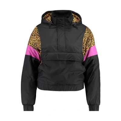 Abbildung von Urban Classics Ladies Mixed PULL OVER Jacket Übergangsjacke, Damen, Größe: XS, Black