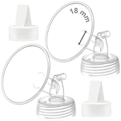 Abbildung von Maymom 18 mm Flansch und Entenschnabelventil, kompatibel mit Spectra S1 S2 9 Plus, keine Original Pumpenteile ersetzen Flansch.