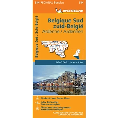 Abbildung von Southern Belgium and Ardennes Michelin Regional Map 534: South, Ardenne (Michelin Maps, 534, Band 534)
