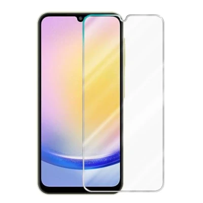 Abbildung von Cadorabo 3x Panzerfolie kompatibel mit Samsung A25 Schutzfolie in KRISTALL KLAR 3er Pack Gehärtetes (Tempered) Display Schutzglas 9H Härte 3D Touch Kompatibilität