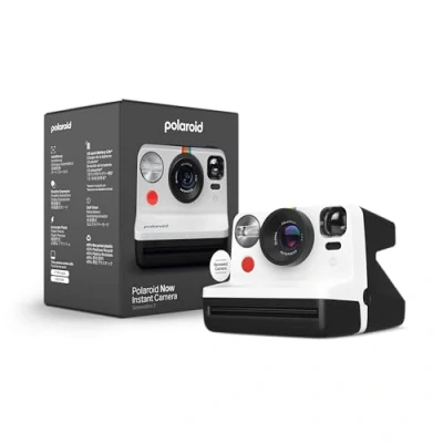 Abbildung von Polaroid Generalüberholt Sofortbildkamera Now Generation 2 Schwarz und Weiß