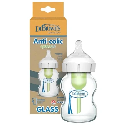 Abbildung von Dr. Brown&#039;s Natural Flow Options+ Anti Kolik Babyflasche, Weithals, 150 ml