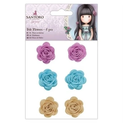 Abbildung von Felt Flowers (6pcs) Santoro