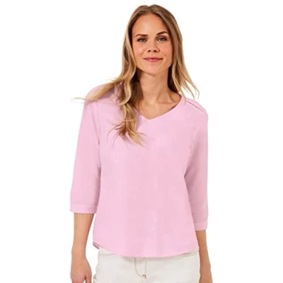 Abbildung von CECIL Damen B343977 Chambree Sommerbluse, Soft pink, Small