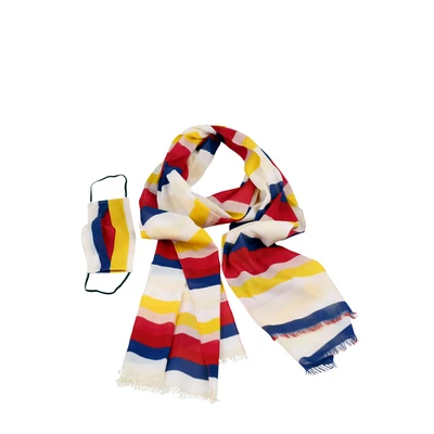 Abbildung von COLLEZIONE ALESSANDRO Modeschal &quot;Rainbow&quot;, mit passender Mund Nasen Bedeckung
