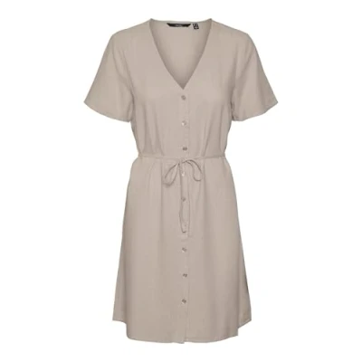 Abbildung von Vero Moda Vmmymilo Kurzes Blusenkleid, Damen, Größe: Medium, Silver lining