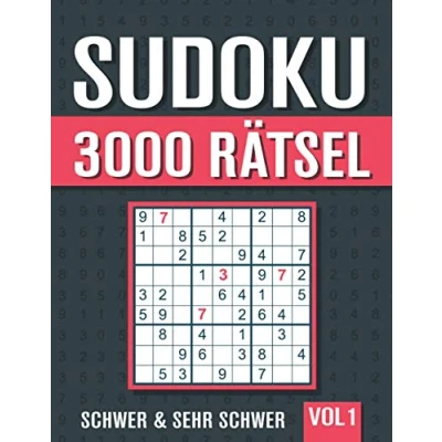 Abbildung von 3000 Sudoku: Großes Sudoku Buch mit schweren und sehr Rätseln Lösungen Vol. 1