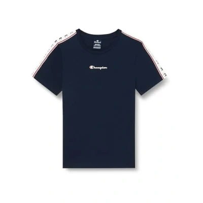 Abbildung von Champion Retro Sport TAPE Crewneck Unisex Tshirt print für Kinder, Größe: 138/142, Dark blue
