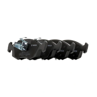 Abbildung von BOSCH 0 986 494 537 Bremsbelagsatz Low Metallic mit akustischer Verschleißwarnung Anti Quietsch Blech, Montageanleitung
