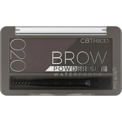 Abbildung von Catrice Brow Powder Set Waterproof, Augenbrauen, Nr. 020 Ash Brown, mehrfarbig, 2 Braun Töne, langanhaltend, sofortiges Ergebnis, matt, vegan, wasserfest, Mikroplastik Partikel frei (4g)