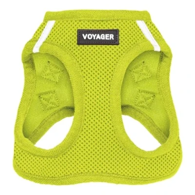 Abbildung von Best Pet Supplies Voyager Step In Air Hundegeschirr Allwetter Netz Weste für kleine und mittelgroße Hunde Limettengrün (passender Rand), XXXS (Brustumfang: 25,429,2 cm)