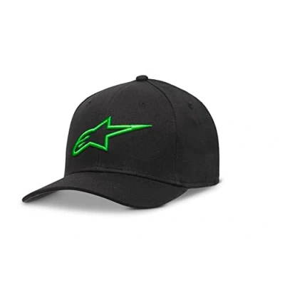 Abbildung von Alpinestars, Ageless Curve Hat Baseballmütze, Schwarz/Grün, S/M, Herren