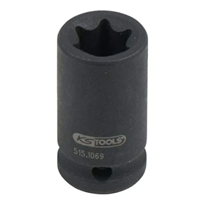 Abbildung von KS TOOLS 515.1069 Kraft Stecknuss 25 E10 6,3 (1/4&quot;) E Profil, Außen Torx