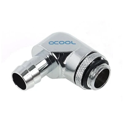 Abbildung von Alphacool 17135 HF 10mm (3/8&quot;) Schlauchanschluss 90 drehbar G1/4 mit O Ring Chrome Wasserkühlung Anschlüsse