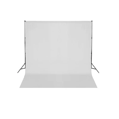 Abbildung von vidaXL Halterung für Hintergrund 600 x 300 cm, Weiß