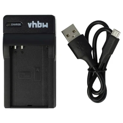 Abbildung von vhbw USB Akkuladegerät kompatibel mit Telekom A051 Digitalkamera, Camcorder, Action Cam Akku Ladeschale