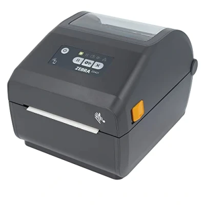 Abbildung von Zebra ZD421d Drucker mit Abreißkante 300 DPI Thermodirekt 108 mm max. Druckbreite, BTLE, LAN, USB, USB Host Schnittstellen (ZD4A043 D0EE00EZ)