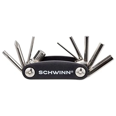 Abbildung von Schwinn 9 in 1 Mehrzweck Werkzeug Set für Fahrräder, kompaktes und praktisches Design, Sechskantschlüssel, Kreuzschlitzschraubendreher T25 Torx Schraubenschlüssel