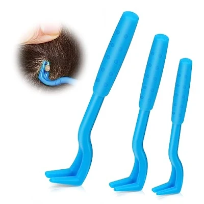 Abbildung von VFANDV Zeckenzange, Tick Hook Remover for Dog, 3 Größen Set Zeckenhaken, Alternative zur Zeckenkarte, zeckenpinzette für Hunde, Schmerzfrei Zecken entfernen, Zeckenentferner Haustier