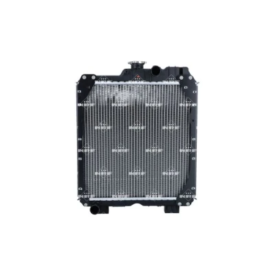 Abbildung von NRF 530019 Kühler, Motorkühlung Aluminium 445 451 85 mit Kappe Kühlrippen gelötet