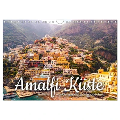 Abbildung von Amalfi Küste Italiens wunderschöner Küstenabschnitt. (Wandkalender 2025 DIN A4 quer), CALVENDO Monatskalender