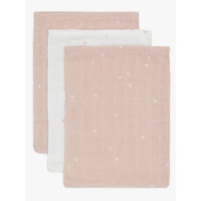 Abbildung von Jollein Waschlappe Baby Twinkling, Sea Green 3er Pack 15x20cm 100% Baumwolle Waschhandschuh OEKO TEX Zertifiziert