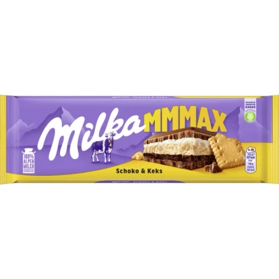 Abbildung von Milka Schoko &amp; Keks 1 x 300g I Großtafel Alpenmilch Schokolade mit Milchcréme Füllung und Keksen aus 100% Tafelschokolade
