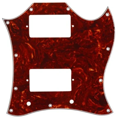 Abbildung von Musiclily Pro 11 Löcher Large Full Face Pickguard Gitarren Schlagbrett für Import SG,4 lagig Vintage Tortoise