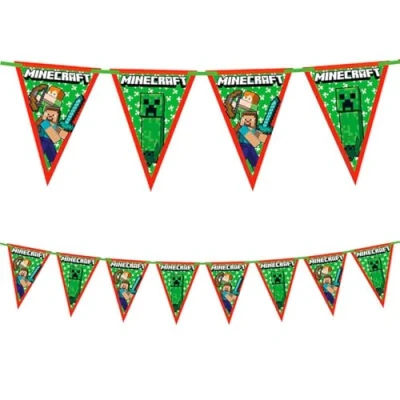 Abbildung von Minecraft Flag Girland 2,3 m pro Einheit