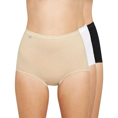 Abbildung von sloggi Damen Basic+ Maxi C3P Slip, White Dark Combination, 50