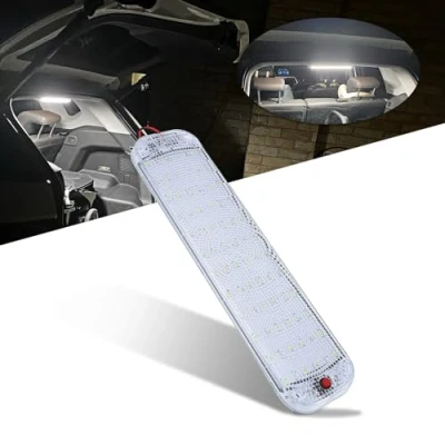 Abbildung von WOWLED 12V 72 LED Innenbeluchtung, 10 W Wohnmobil Deckenleuchte, Leiste mit ON/Off Schalter, Innenbeleuchtung für Auto, Wohnmobil, Bus, Wohnwagen, Boot, Kuppellicht, Camping