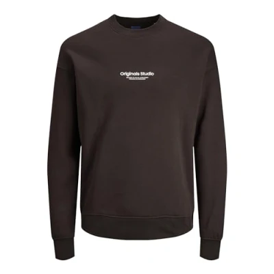 Abbildung von Jack &amp; Jones Jorvesterbro CREW NECK Sweatshirt, Herren, Größe: Medium, Chocolate torte