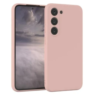 Abbildung von EAZY Case Silikonhülle für Samsung Galaxy S23 Hülle Silikon Altrosa weich stoßfeste Handyhülle Schutzhülle mit Kameraschutz Dünn Premium Schutz Cover TPU Phone Bumper in Pastell Rosa